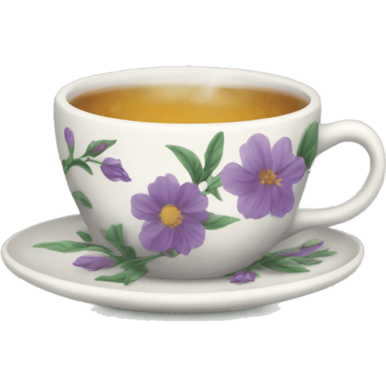 A cup of floral tea emoji