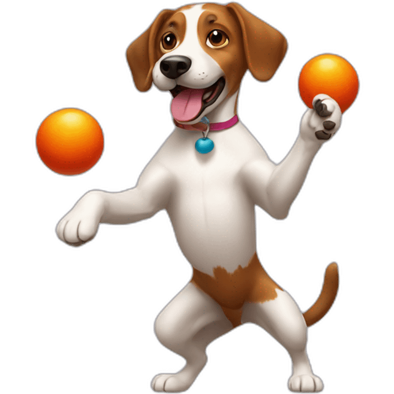 juggling dog emoji