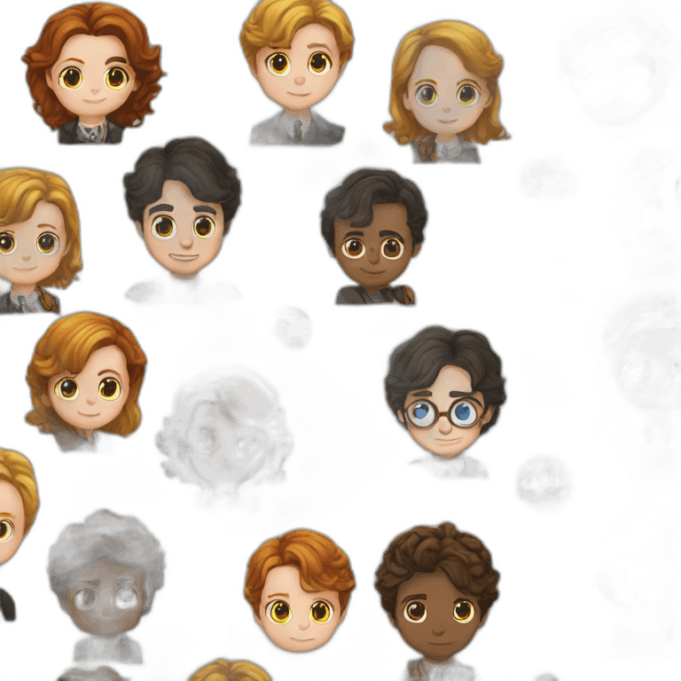 harry ron hermione emoji