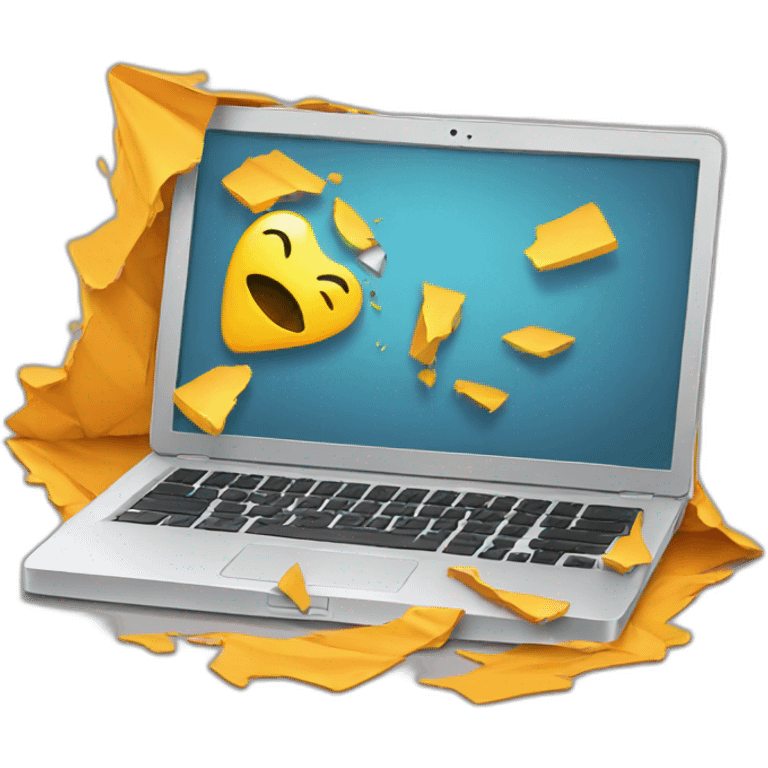 Broken laptop emoji