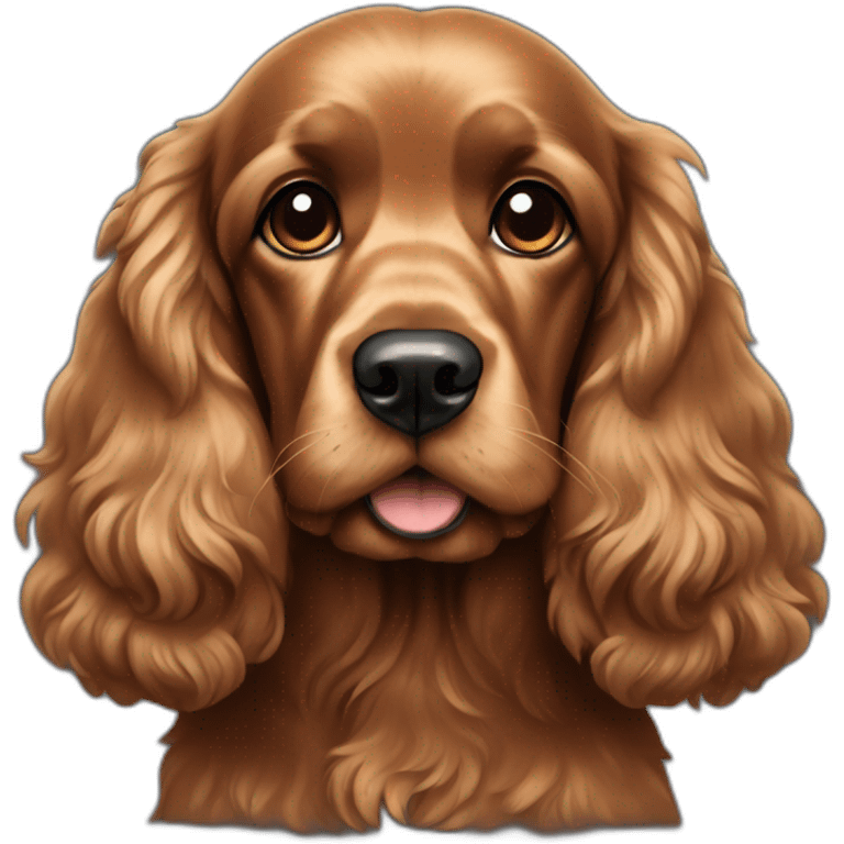 old dark caramel cocker spaniel emoji