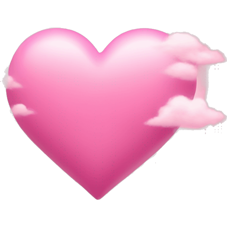 Pink heart with pink clouds around ￼ emoji