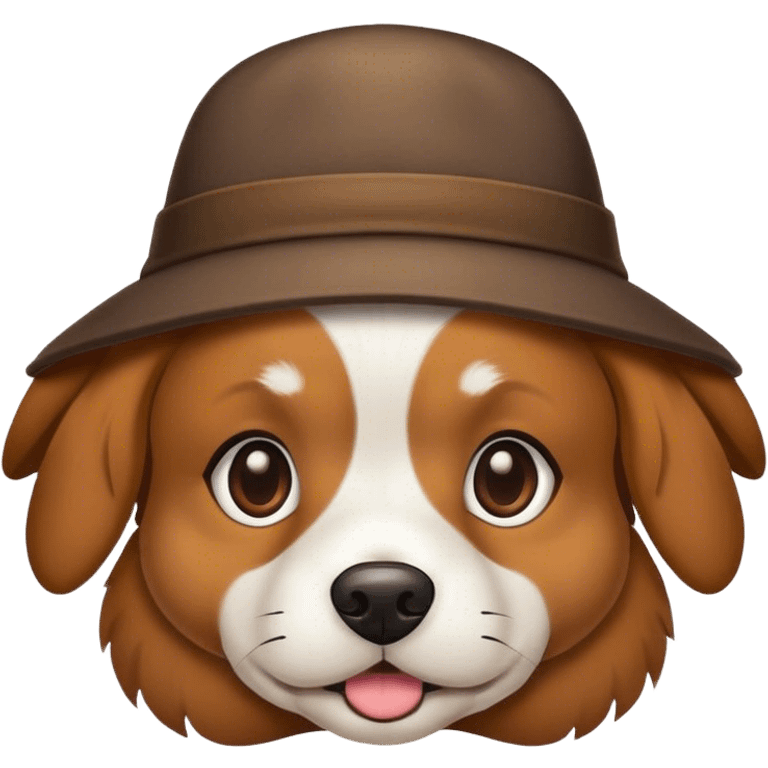 Dog wearing a hat emoji