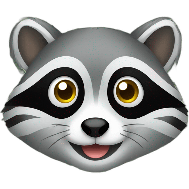 smiling raccoon with dollar signs as eyes emoji