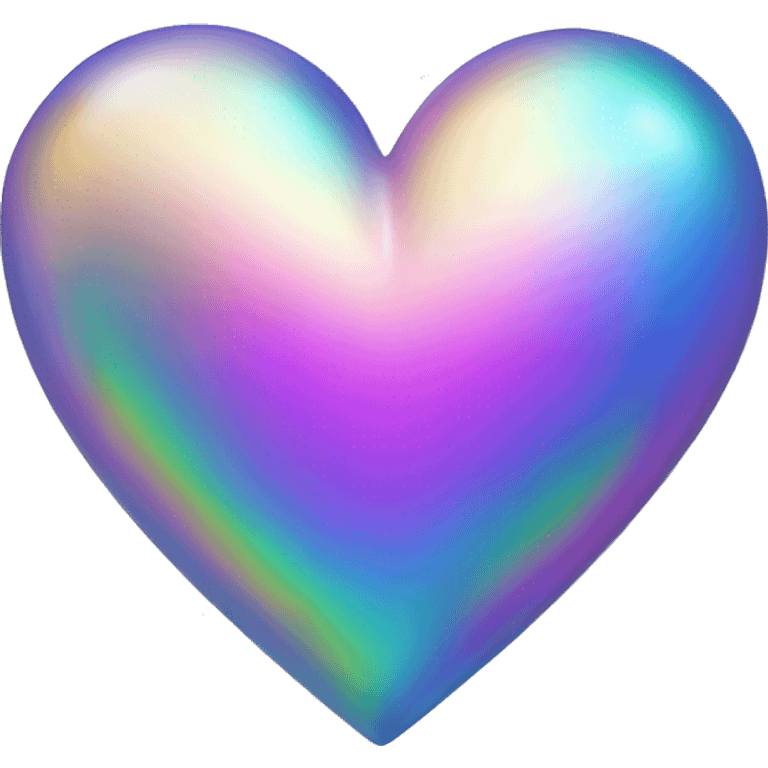 Iridescent heart emoji