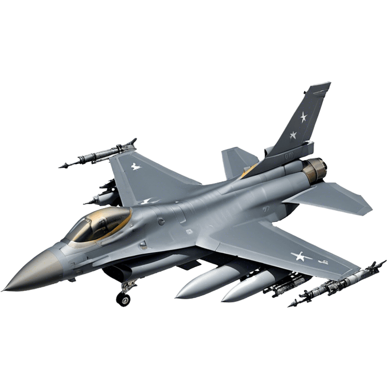 F-16 Fighting Falcon - General Dynamics (Stealth grey) emoji