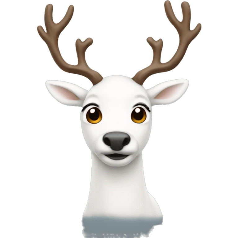 white-reindeer emoji