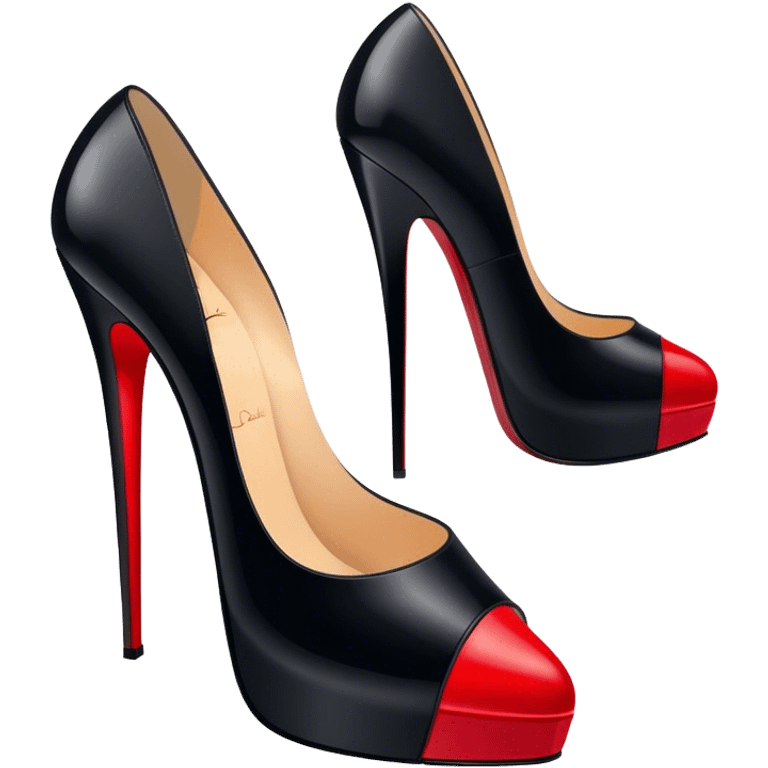 High heels black louboutin emoji