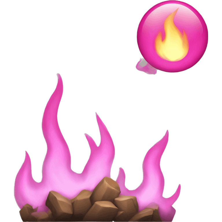 Pink fire ios emoji