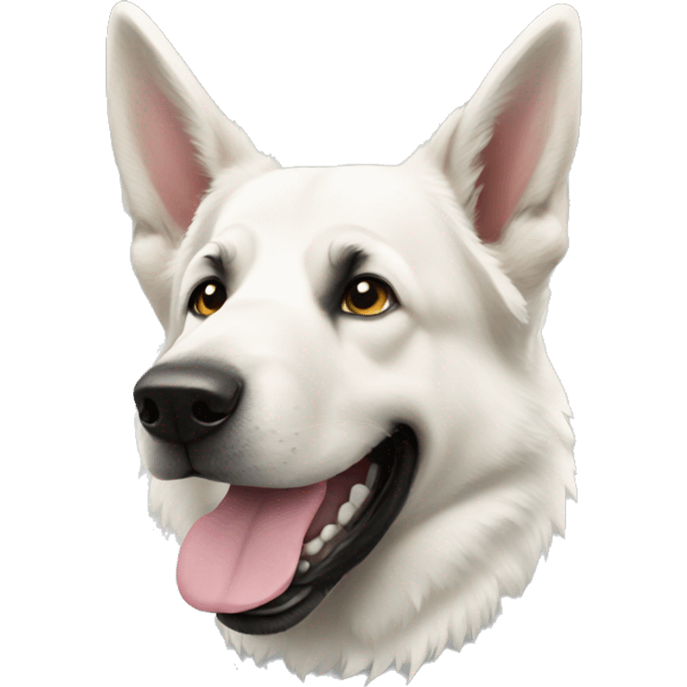 White German shepherd  emoji