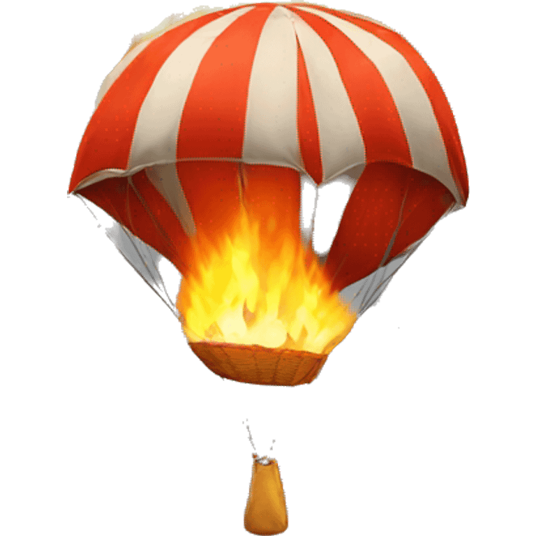 burning parachute emoji