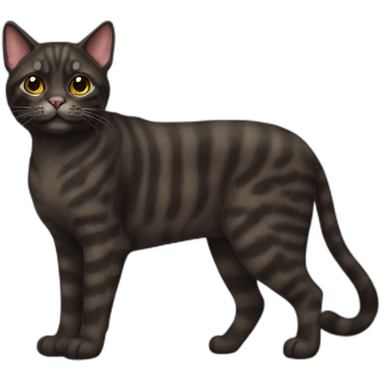 brindle dark cat emoji