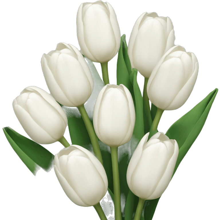 White tulips emoji