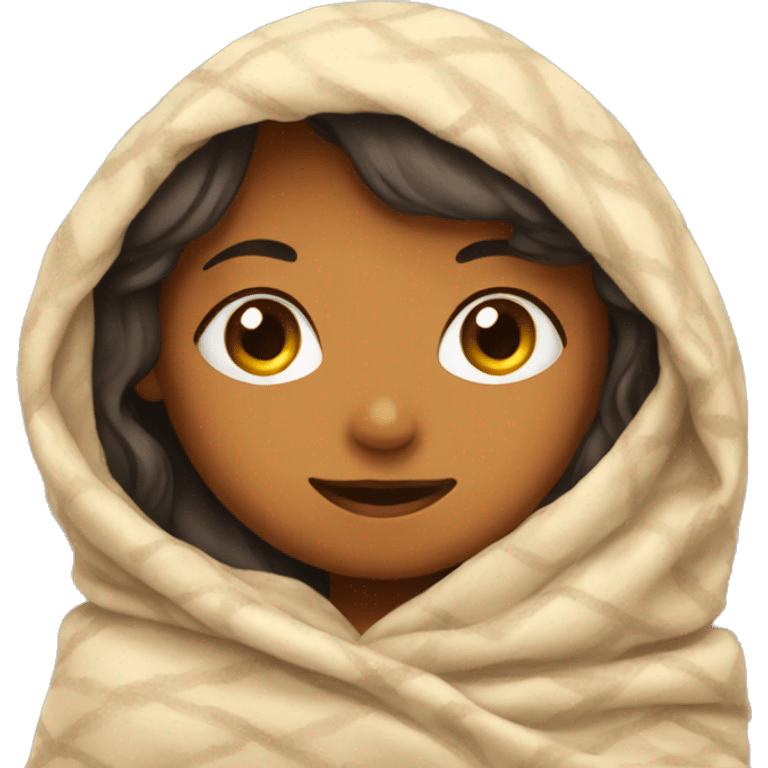 girl in a blanket emoji