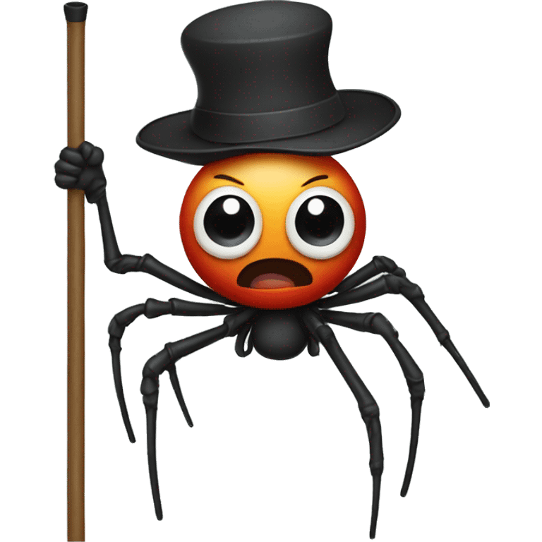 Spider with a hat and cane emoji