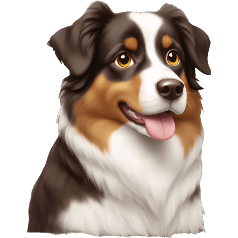 Miniature american shepherd tricolore brown emoji