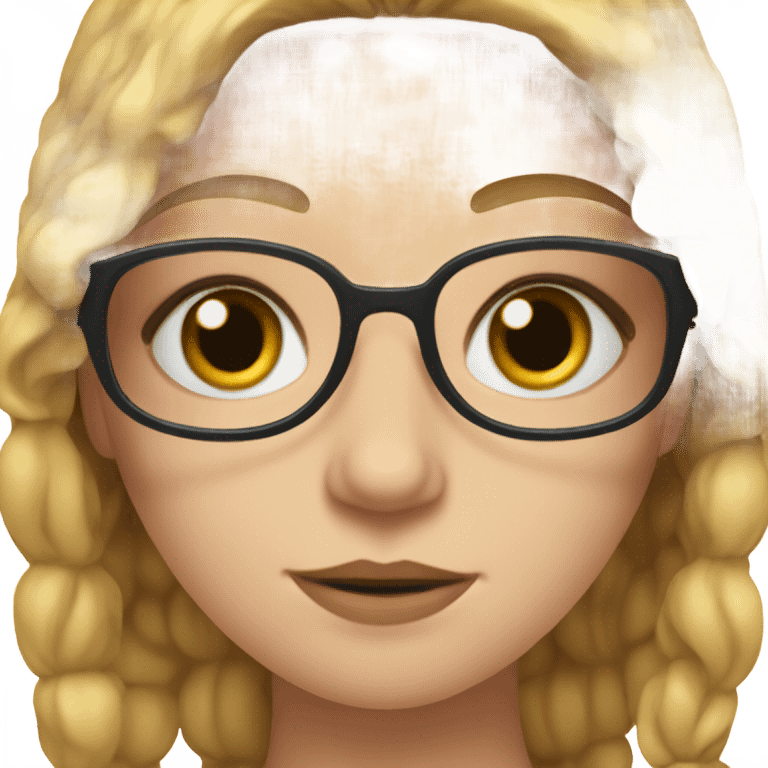 Beth from Yellowstone, blue eyes and glasses  emoji