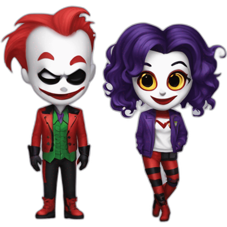 harley quin and joker emoji