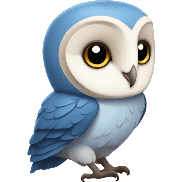 Blue Barn Owl emoji