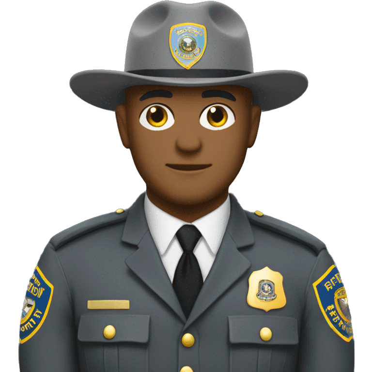 Washington state trooper bald with campaign hat emoji