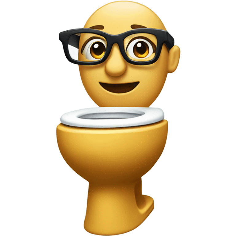 Skibidi toilet with glasses emoji