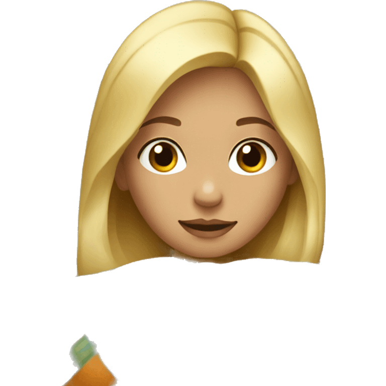 Blond girl laying on the couch with a blanket around her emoji