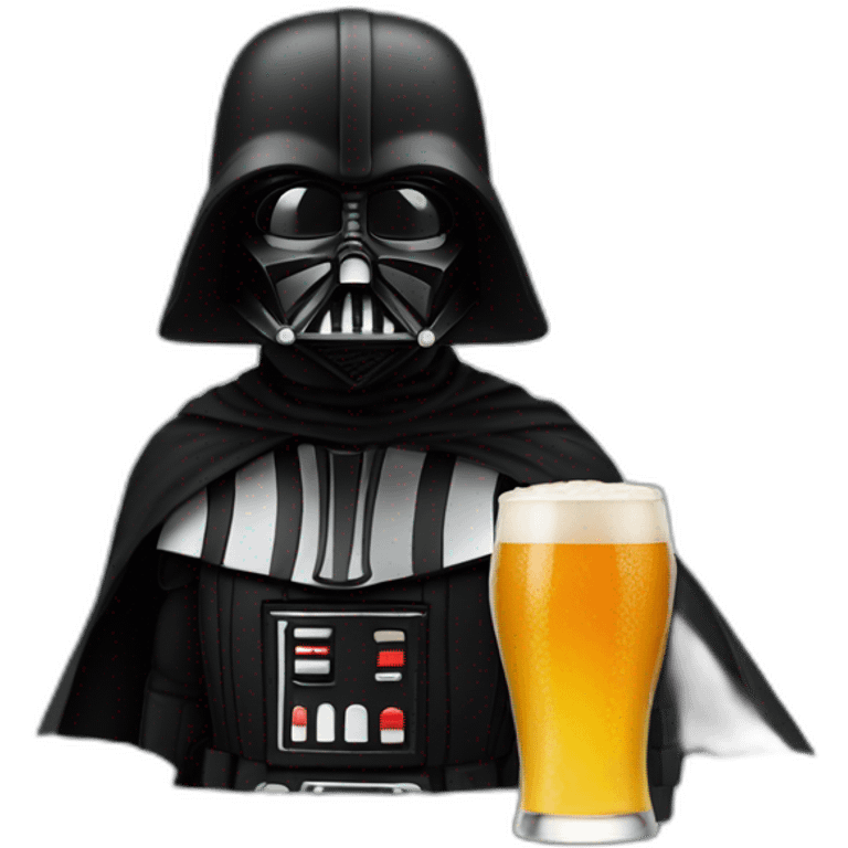 Dark vador drink a beer emoji