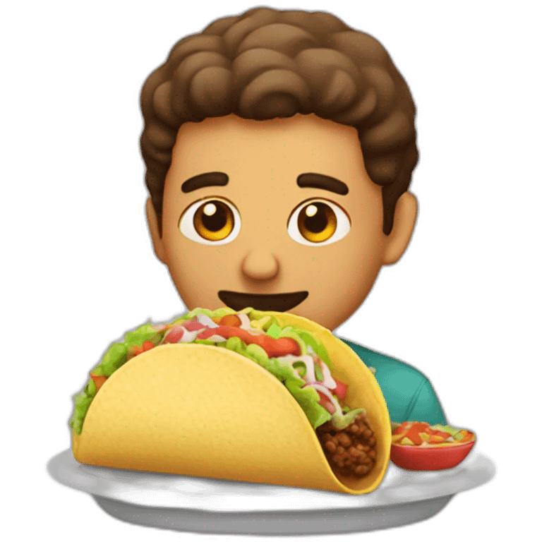 guy eating a tacos emoji