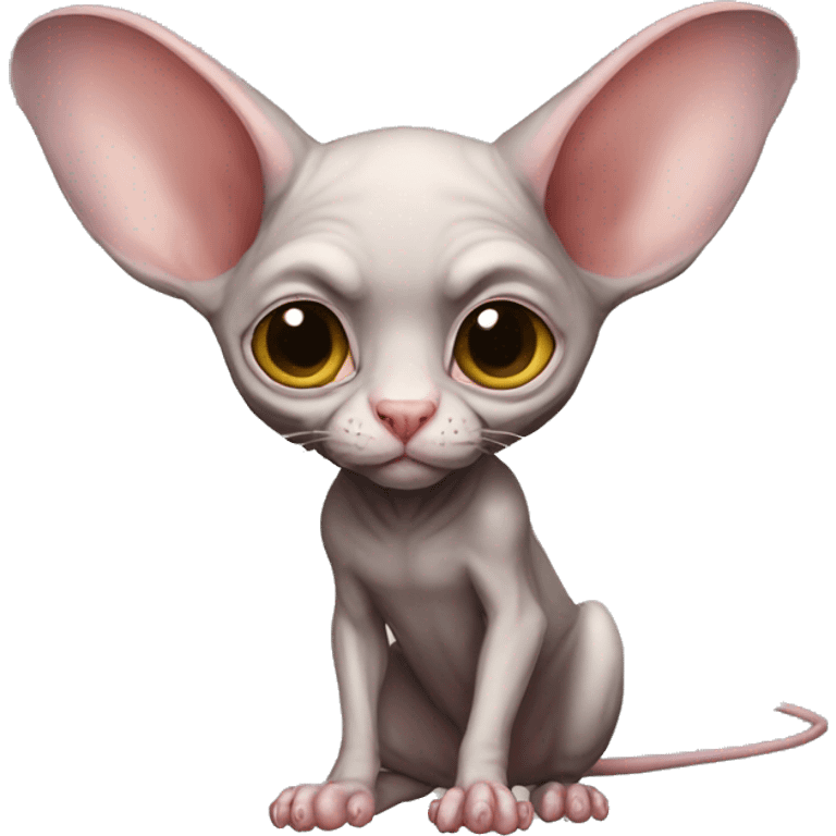 Cool Bat-Sphynx-Rat-Mouse-Rodent-Hybrid full body emoji