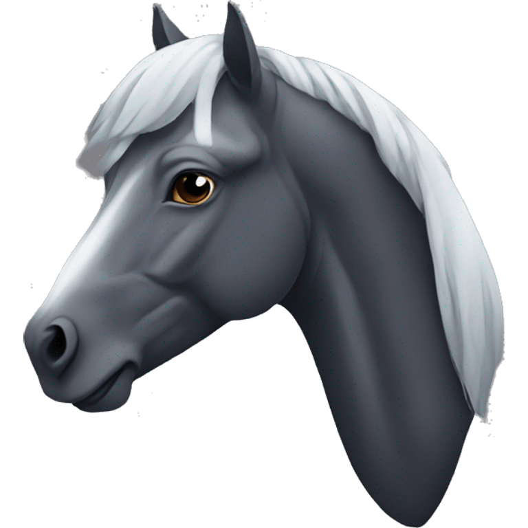 Side view of horse head emoji