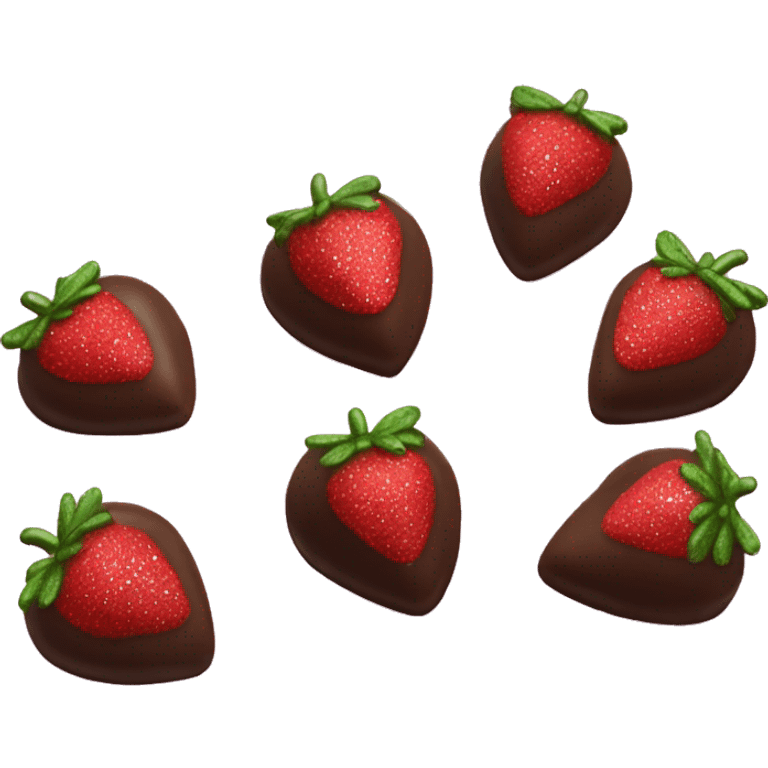 Chocolate covered strawberries with glitter  emoji