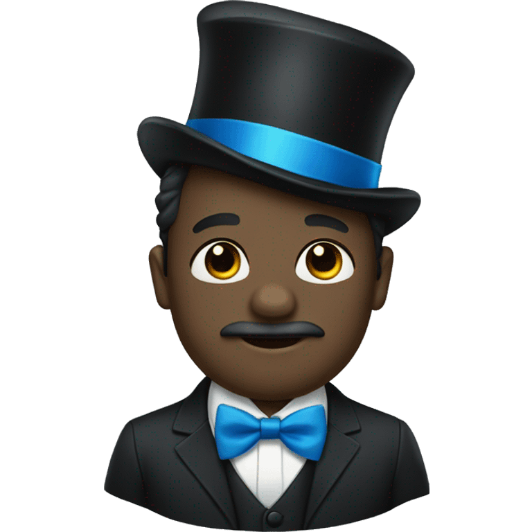 Black labadour with blue bowtie  emoji