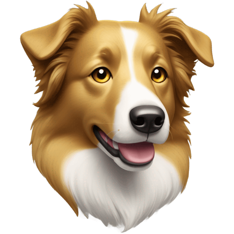 Gold border collie  emoji