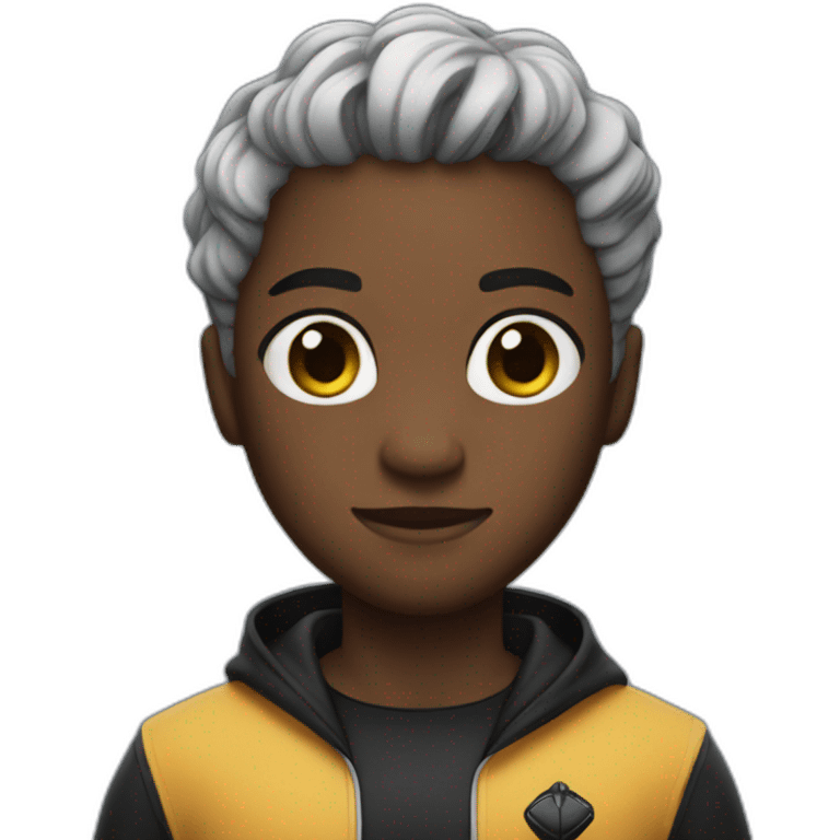 character with black panther onesie emoji