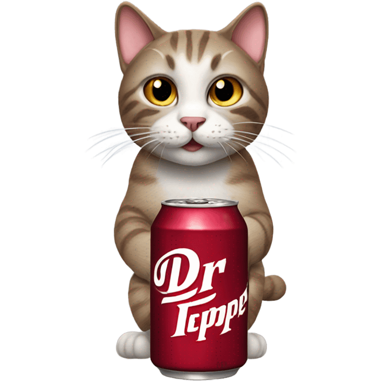 cat drinking Dr Pepper  emoji