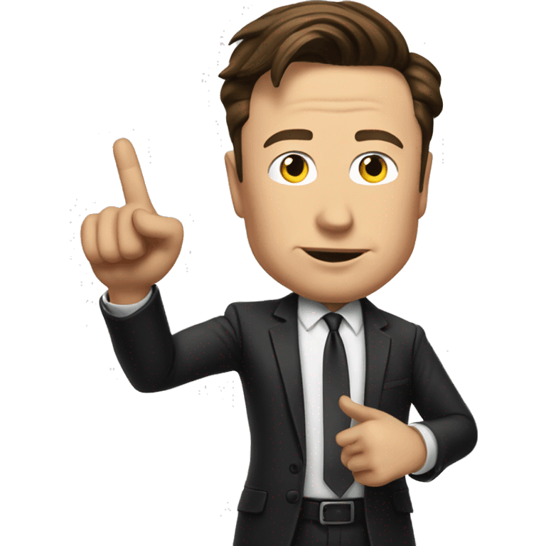 elon musk pointing index finger emoji