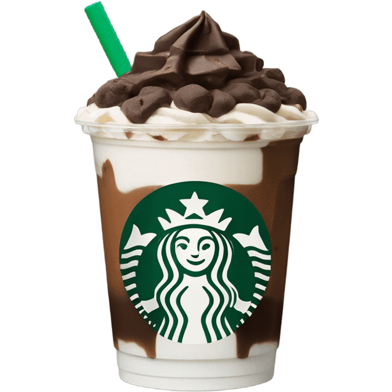 Double chocolate chip frappe Starbucks emoji