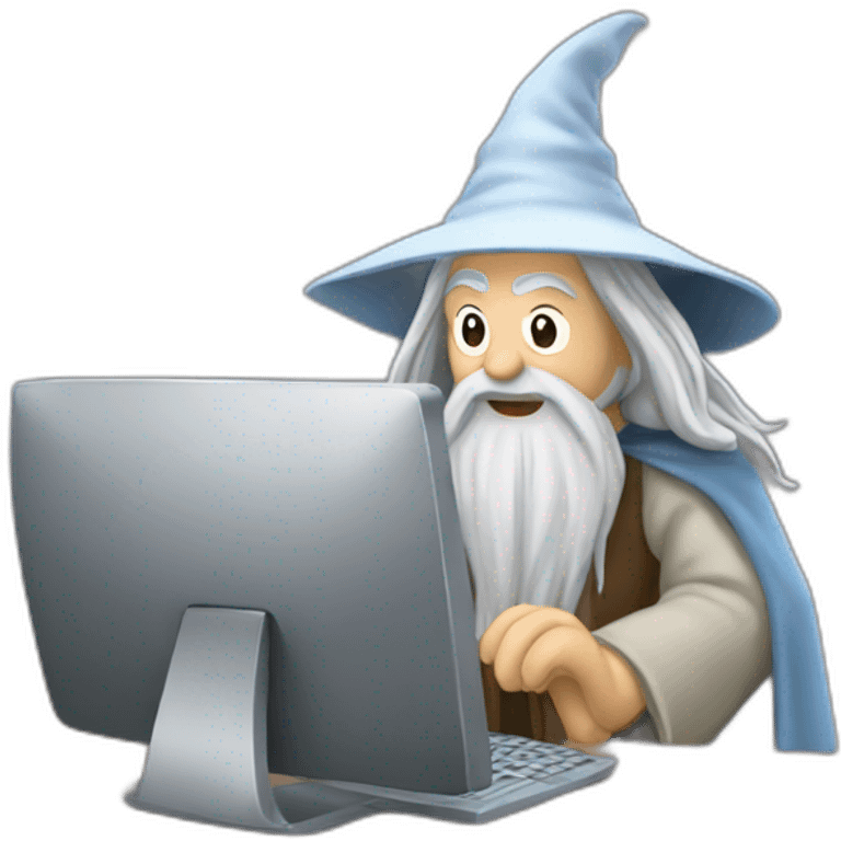 gandalf entering a computer emoji