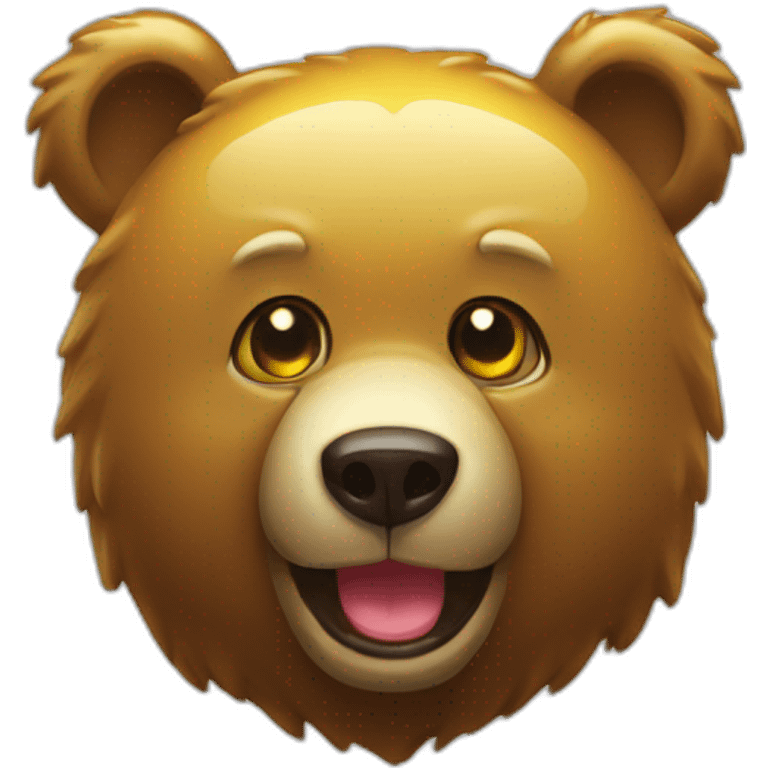 bear,candy,yellow,transparent,glossy emoji