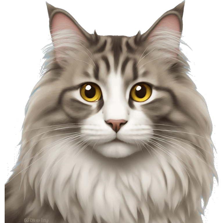 Norwegian forest cat emoji