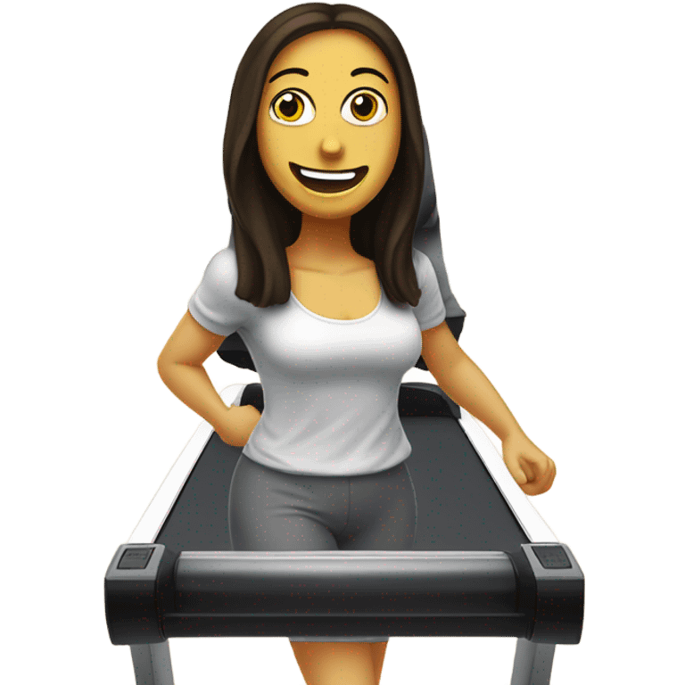 Mona Lisa on a treadmill emoji