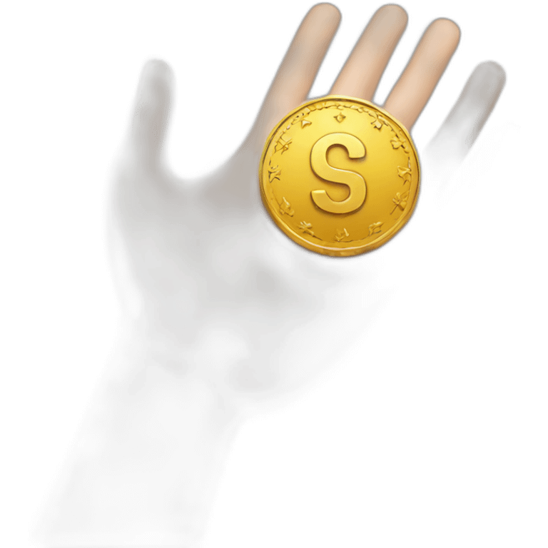 hand and coin emoji