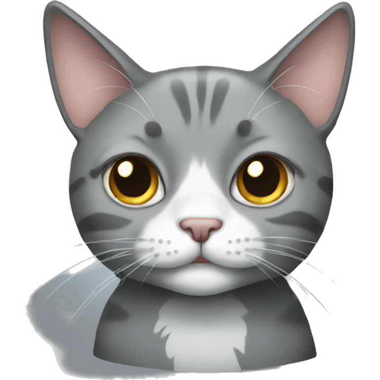 Grey old cat  emoji