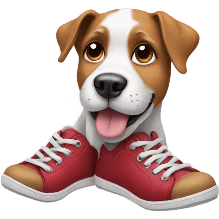 Dog with shoes  emoji