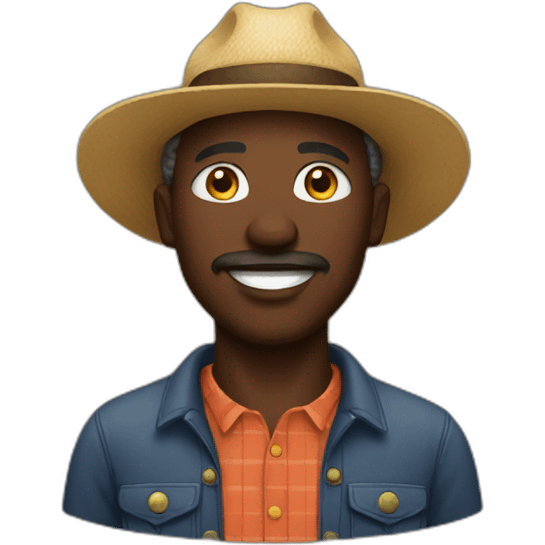 Black farmer emoji