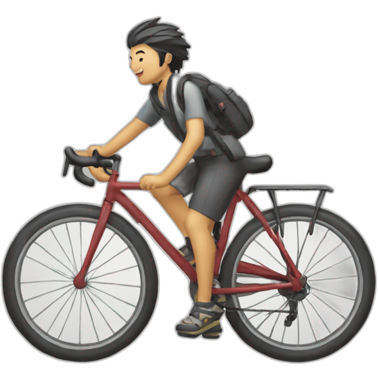 Shizu en bicicleta emoji