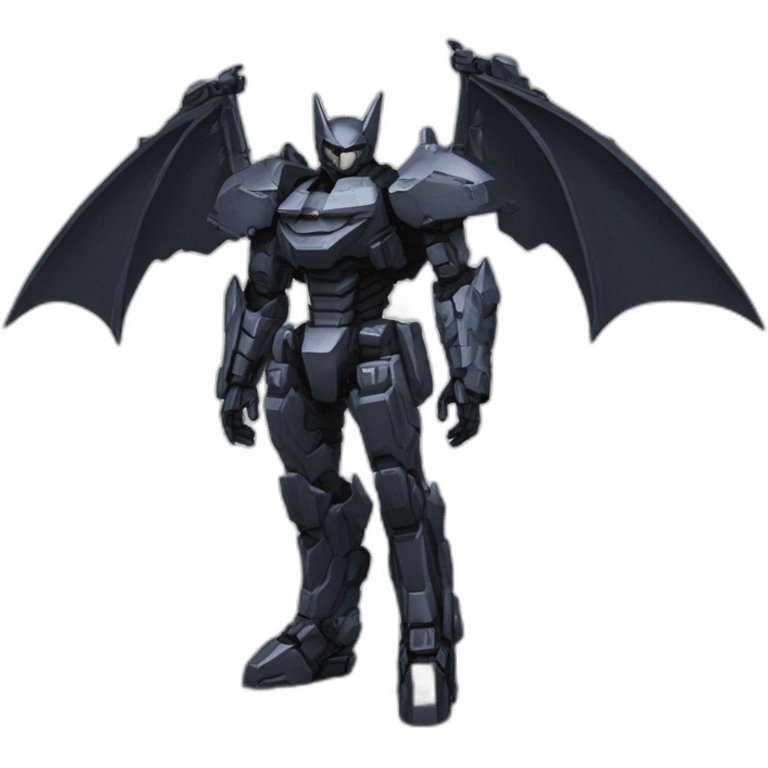 armored core faced bat Man emoji