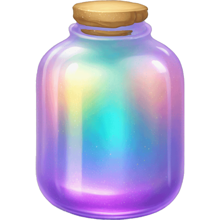 Sparkly glossy Pastel iridescent glass vasr emoji