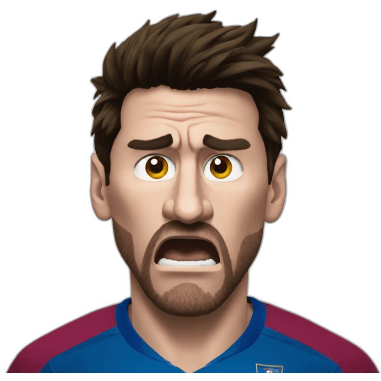 Lionel Messi being mad emoji