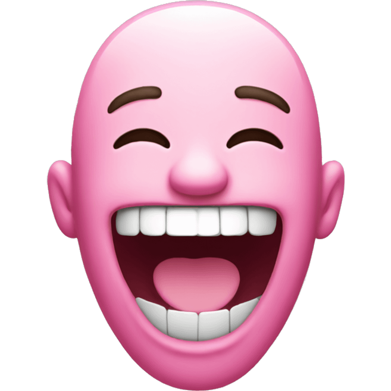 Pink laughing emoji emoji